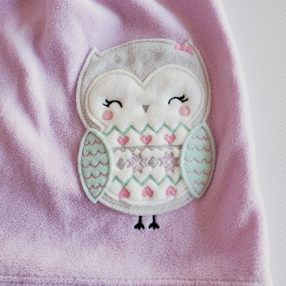 K1335 * Child of Mine Girls Owl Fleece Pullover Purple 12M - Picture 6 of 6